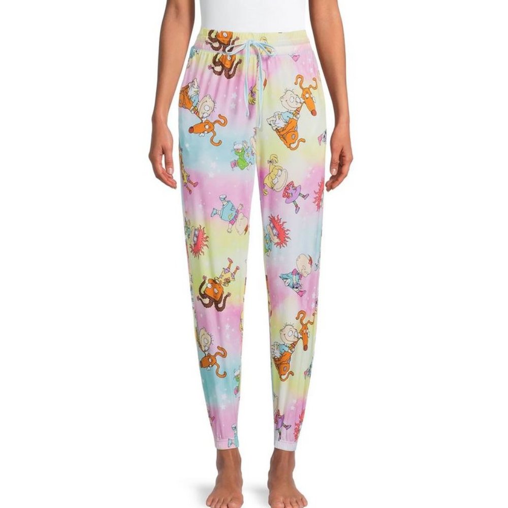 Briefly Stated Ladies Rugrats Women's Sleepwear Joggers Yellow Mix Size 3X